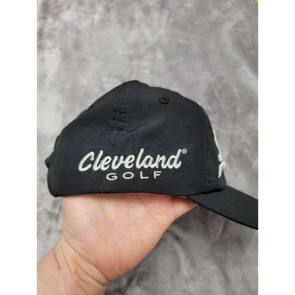 Srixon Cleveland Golf Adjustable strapback‎ Hat Cap Black White Embroidered - Picture 4 of 6